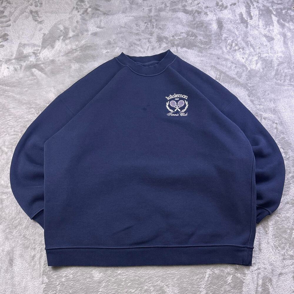 Lululemon Tennis Club Crewneck Sweatshirt Women’s XL Blue Oversized Pullover